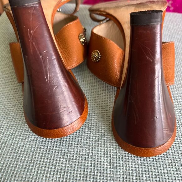 Giuseppe Zanotti Design Heeled Slides Sandals Brown Embellished Size 11 - Picture 6 of 6